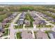 Neighborhood aerial showcasing tree-lined streets, well-kept lawns, and varied home styles at 1013 Domino Dr, Carmel, IN 46032
