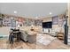 Finished basement is a rec room featuring decor, neutral walls, carpet and vinyl flooring at 1013 Domino Dr, Carmel, IN 46032