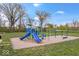Community playground with slides, swings, and plenty of space for to play at 1013 Domino Dr, Carmel, IN 46032
