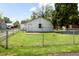 Fenced backyard with green grass, offers a private space for outdoor activities at 1020 E Sixth St, Greenfield, IN 46140