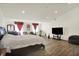 Large main bedroom features plenty of natural light and entertainment setup at 10828 Young Lake Dr, Indianapolis, IN 46229