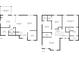Floor plans of the first and second floors showing layout of rooms and dimensions at 11419 Pegasus Dr, Noblesville, IN 46060