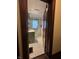 Beautiful bathroom with black and white tile floor, and modern vanity and shower at 1309 N Colorado Ave, Indianapolis, IN 46201