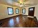 View of a living room with hardwood floors and natural lighting at 1309 N Colorado Ave, Indianapolis, IN 46201