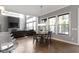 Open-concept living space including a dining area, fireplace and views of the community at 16305 Kenora N Ln, Fortville, IN 46040