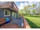 Inviting outdoor deck with cozy lounge furniture and a verdant view at 171 Williams Trce, Plainfield, IN 46168