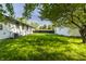 Large green backyard with mature trees, offering ample space for outdoor activities at 1903 Danbury Dr, Indianapolis, IN 46231