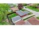 An aerial view of a neighborhood showcasing well-maintained homes and green yards in a residential area at 1964 Mann Dr, Beech Grove, IN 46107