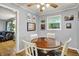 Cozy dining room featuring a wooden table with seating for four, complemented by light gray walls at 1964 Mann Dr, Beech Grove, IN 46107