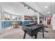 Spacious finished basement featuring game area, dining area, and potential for entertainment and relaxation at 2015 Saint Andrews Ct, Franklin, IN 46131