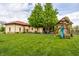 Well-maintained backyard with a playset, perfect for outdoor fun at 2377 Finchley Rd, Carmel, IN 46032