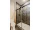 Modern shower with a frameless glass enclosure and tiled walls at 2377 Finchley Rd, Carmel, IN 46032