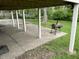Covered patio area with concrete floor and structural support columns offering an outdoor entertaining space at 3720 E Southern Ave, Indianapolis, IN 46203