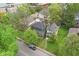 An aerial view of a lovely home surrounded by mature trees in a peaceful neighborhood at 4169 Central Ave, Indianapolis, IN 46205