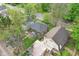 An aerial view of a charming home with lush landscaping and mature trees in a desirable neighborhood at 4169 Central Ave, Indianapolis, IN 46205