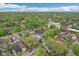 Gorgeous aerial view of a neighborhood showcasing mature trees, and a church, emphasizing the community's serene and welcoming atmosphere at 4169 Central Ave, Indianapolis, IN 46205