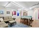 Finished basement with ping pong table, sectional sofa and walkout stairs at 4169 Central Ave, Indianapolis, IN 46205