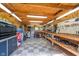 A workshop space in shed, with lots of tools and work benches at 417 W Ash St, Jamestown, IN 46147
