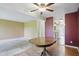 A spacious dining area blending wood and carpet flooring at 5177 Fairway Dr, Avon, IN 46123