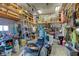 Spacious garage filled with plenty of tools, including a statue of liberty and much more at 5750 W 650 N, Thorntown, IN 46071