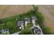 An aerial view of a charming property with mature trees and well-maintained landscaping at 6231 W Clinton St, Stilesville, IN 46180