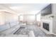 Inviting living room with hardwood floors, a fireplace, and stylish furniture for a cozy atmosphere at 657 Kilmore Dr, Pendleton, IN 46064