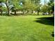 Expansive front yard with lush, green lawn and mature trees creating a welcoming and picturesque landscape at 7017 Mc Lain Dr, Indianapolis, IN 46217