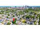 Ariel view of neighborhood showing city skyline in distance at 715 Terrace Ave, Indianapolis, IN 46203