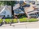 An aerial view of a charming home with a front porch and well-manicured lawn at 715 Terrace Ave, Indianapolis, IN 46203