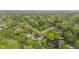 An aerial view of a lush neighborhood with mature trees and varied home styles at 7153 N Audubon Rd, Indianapolis, IN 46250