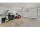 Clean garage space with shelving and overhead lighting at 7153 N Audubon Rd, Indianapolis, IN 46250