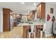 Eat-in kitchen with stainless steel appliances and hardwood floors at 7153 N Audubon Rd, Indianapolis, IN 46250