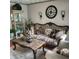 Elegant living room featuring a decorative sofa, a classic display case, and stylish wall decor at 8136 E 37Th Pl, Indianapolis, IN 46226
