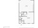 A black and white floor plan of the first floor of the house at 877 Rosalind Pl, Carmel, IN 46032
