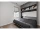 Contemporary bedroom with a built-in Murphy bed pulled down at 904 Veterans Way, Carmel, IN 46032