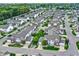 An elevated view of a residential neighborhood with lush green lawns and tree-lined streets at 9713 Springcress Dr, Noblesville, IN 46060