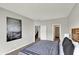 Neutral Primary bedroom featuring gray walls, carpet floors, and modern design details at 9713 Springcress Dr, Noblesville, IN 46060