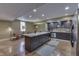 Modern kitchen featuring an island, stainless steel appliances, and a dining area at 1014 Massey Ct, Greenwood, IN 46143