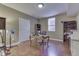 Basement office featuring a wooden desk, chair, and natural lighting at 1014 Massey Ct, Greenwood, IN 46143