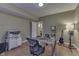 Basement office showcasing a desk, shelving, and printer at 1014 Massey Ct, Greenwood, IN 46143