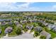 Enjoy this aerial view of a community, showcasing lush greenery and picturesque homes at 10625 Gathering Dr, Indianapolis, IN 46259