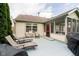 Relaxing backyard deck with outdoor seating and a screened in porch at 11108 Oakridge Dr, Fishers, IN 46038