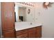 Bathroom with single sink, vanity, and a large mirror at 11541 Coastal Dr, Indianapolis, IN 46229