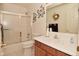 Bathroom featuring a shower-tub, and updated vanity providing a bright and clean look at 11541 Coastal Dr, Indianapolis, IN 46229
