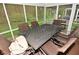 Charming screened porch with outdoor dining set, perfect for enjoying nature at 11541 Coastal Dr, Indianapolis, IN 46229