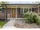 Charming front porch with decorative door, gravel landscaping, and inviting entrance at 1171 S Daisy Ln, New Palestine, IN 46163
