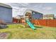 Spacious backyard with a playground, providing endless fun for outdoor activities at 14584 Hinton Dr, Fishers, IN 46037