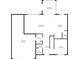 First floor plan showing kitchen, living room, garage, and foyer at 14584 Hinton Dr, Fishers, IN 46037