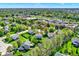 A expansive aerial showcases a vibrant neighborhood, featuring green spaces and commercial facilities at 14817 Deerwood Dr, Carmel, IN 46033