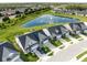 Beautiful aerial of neighborhood pond views in Millers Walk of Noblesville at 17023 Adler Ln, Noblesville, IN 46060